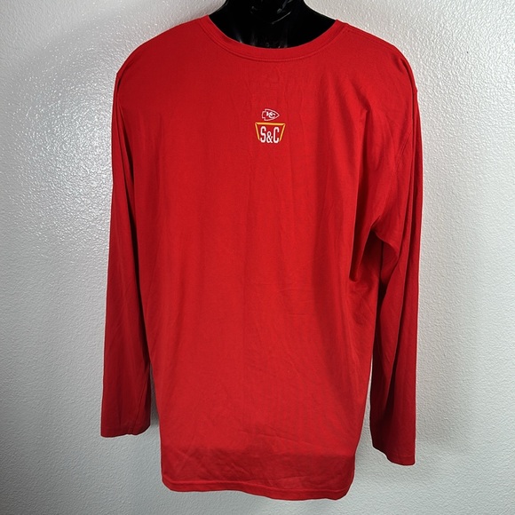 Kansas City Chiefs Nike Dri-Fit Long Sleeve Red T-Shirt WORK TO WIN Men's XXL - Picture 2 of 5